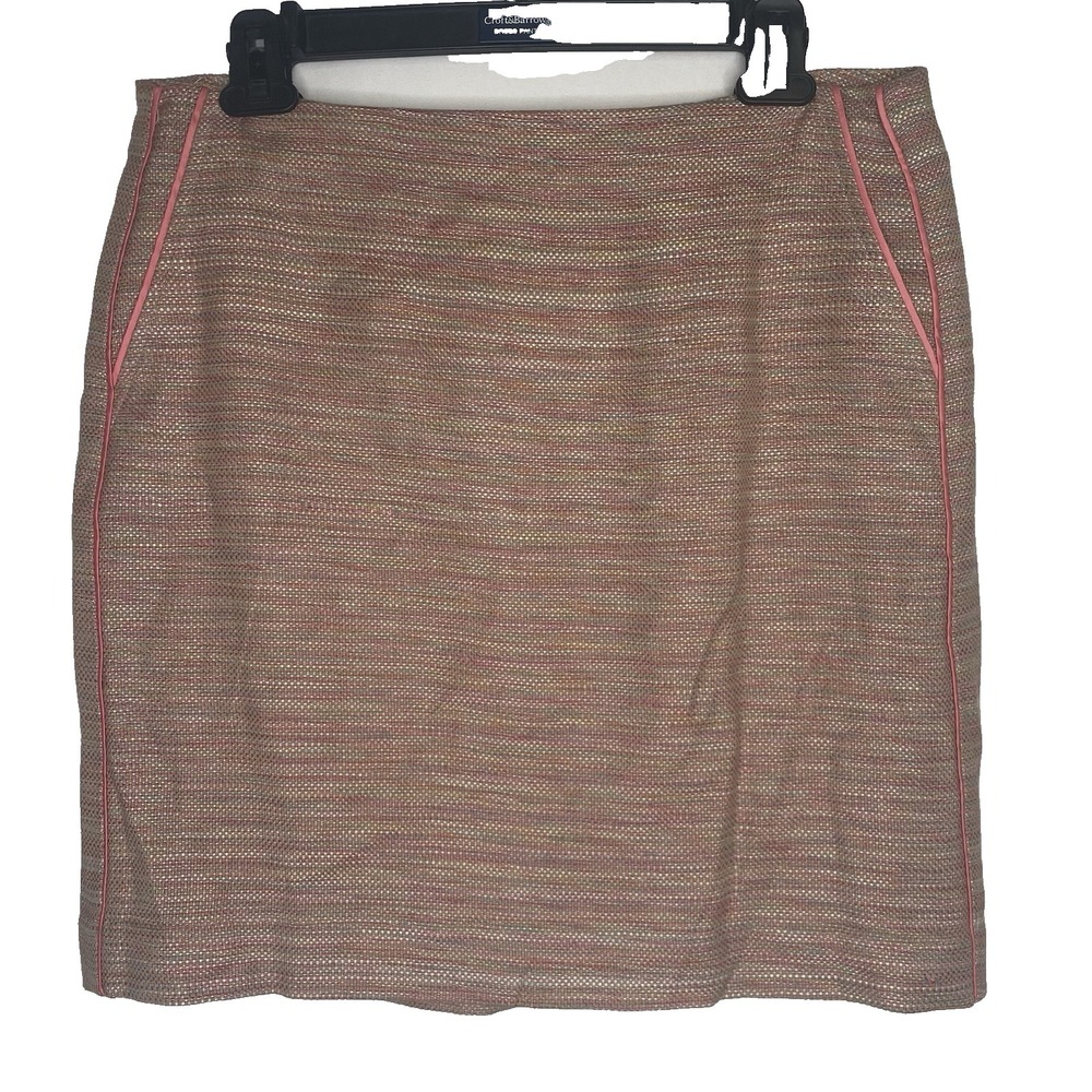 Ann Taylor LOFT Womens Pink Tweed Skirt Size 8 Workwear‎ Mini Career Preppy